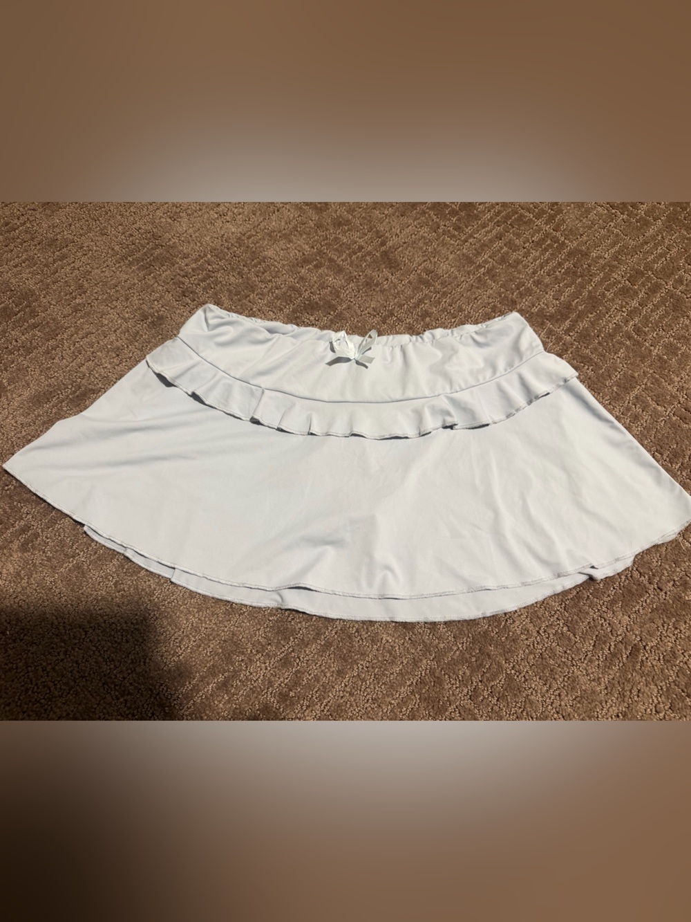 Edikted Light Blue/Gray Ruffle Mini Skort – Size M - Picture 2 of 9